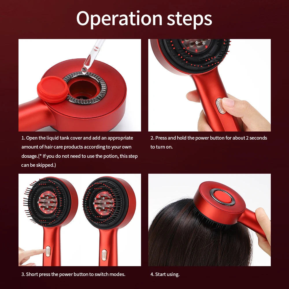 Red Light Scalp Massager Comb